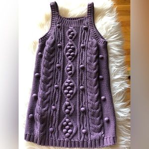Stella McCartney for Gap eggplant purple cable knit sweater dress